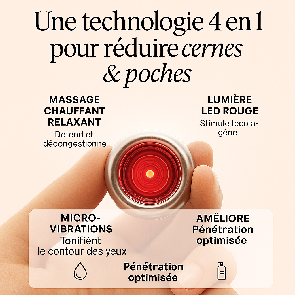 NIVORA – Crème Contour des Yeux Led 2 en 1- Anti-Cernes et Raffermissante
