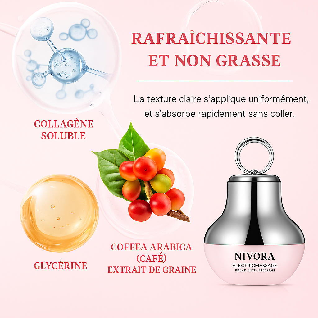 NIVORA – Crème Contour des Yeux Led 2 en 1- Anti-Cernes et Raffermissante